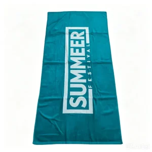 100% Cotton Custom Jacquard Woven Beach Towel with Logo Quick Dry Antimicrobial Eco Friendly Adult & Child Use