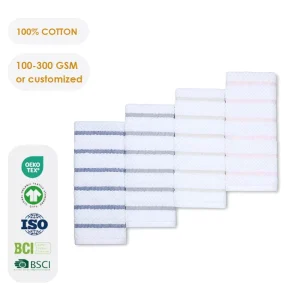 100% Cotton Custom Kitchen Towel Solid Color Eco Friendly 50x70cm 450 GSM OEKO TEX Certified Soft Fabric Quick Dry