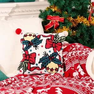 100% Cotton Customized Christmas Style Printed Color Throw Pillow for Home Seat Cushion