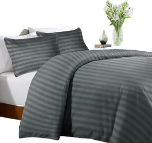 100% Cotton Duvet Cover Set Sateen Cotton Duvet Cover 40s Colling Long staple Striped for Boutique B&B