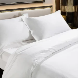 100% Cotton Embroidered Duvet Cover Set 300tc Satin Hotel King Size All Season Bedding Set