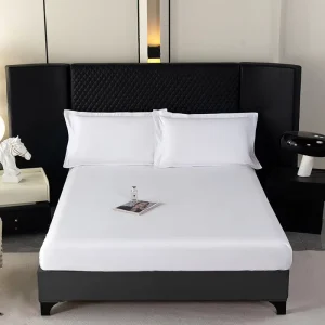 100% Cotton Fabric Pure White Bedding Sets Pillowcases for Hotel Custom Logo