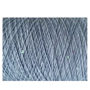100% Cotton Fancy Sequins Yarn Colorful Dyed Patterns with 2MM & 3MM Sequins Hand Knitting All in Stock