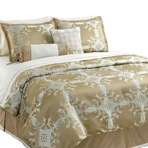 100% Cotton Fitted Bedsheets Pleated Bedding Duvet Coverbed Cover Set for Bedroom
