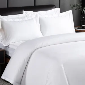 100% Cotton Five-Star Hotel Linen Pure White Four-Piece Bedding Set Quilt Cover & Bed Sheets Woven Technique B&B