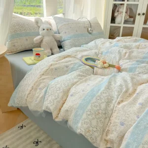 100% Cotton Four-piece Set with Double-layer Gauze Bedding
