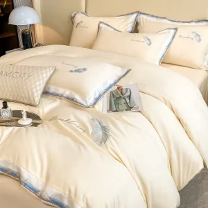 100% Cotton Full King Bed Linens Size Bedding Set Fitted Flat Sheet Bed Sheets