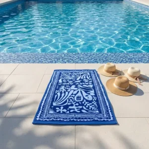 100% Cotton High Quality Luxury Soft Printed Compressed Novelty Beach Towel Woven Custom Design Large Oversized
