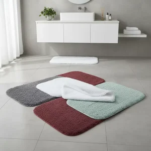 100% Cotton Hotel Bath Mat Absorbent Non Slip Bathroom Floor Towel
