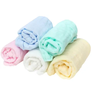 100% Cotton Hypoallergenic Ultra Soft 6 Layer Muslin Gauze Towel Baby Washcloths