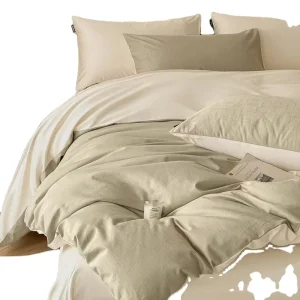 100% Cotton Jacquard 300TC Bed Sheet Set Duvet Cover Set Woven Technique Textured Pattern