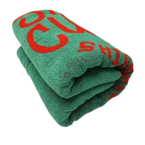 100% Cotton Jacquard Bath Towels Heavy 500gsm Hypoallergenic Quick Dry Custom Checkered Design Personalized Beach Towel
