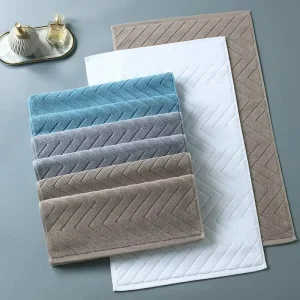 100% Cotton Jacquard Hotel Bathtub Towel Non slip Bathroom Floor Foot Towel Thickened Quick drying Foot Mat