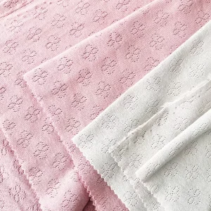 100% Cotton Jacquard Weft Knitting Fabric Exquisite Pattern Quick Dry Sportswear Friendly for Bedding Curtains Sportswear 200gsm
