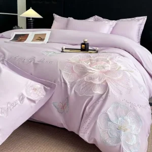 100% Cotton King Bedding Set Luxury Bedding Set 4 Pcs Duvet Cover Bed Sheet Pillow Case Bedding Set