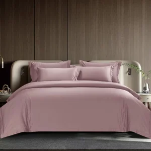 100% Cotton King Size Four-piece Kit Bedding Set Pure Colour Customizable Luxury Wedding Bed Supply for Home Eco-Friendly