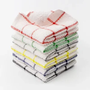 100% Cotton Kitchen Cleaning Cloths Super Absorbent and Lint Free Dish Towels for Drying Dishes and Tables
