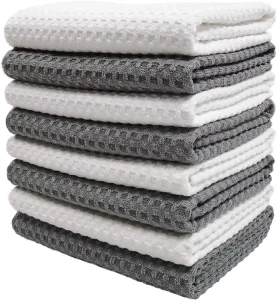 100% Cotton Kitchen Dish Towel Hand Towel Waffle Weave Tea Towels for Cooking