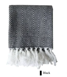 100% Cotton Kitchen Towels Breathable and Absorbent Napkin Cloth with Tassels Woven Technics and Heat proof Mat