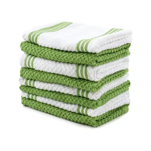 100% Cotton Knit Customized Quality Absorbent Kitchen Hand Towels Dish Set