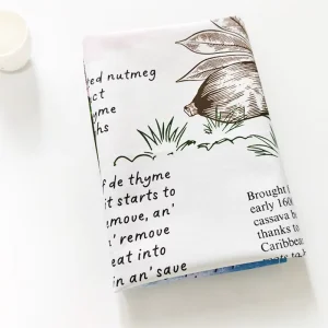100% Cotton Linen Floral Tea Towel Set with Embroidered Logo Custom Multicoloured Printed Eco Friendly Quick-Dry Kitchen Towels