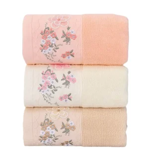100% Cotton Luxury Bath Towel Customized Logo Embroidered 5 Star Hotel Bath Towels Set Adults Home Towels for Spa