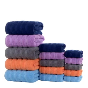 100% Cotton Luxury Dobby Border Towel Super Soft Highly Absorbent for Home Bath Towel