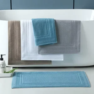 100% Cotton Luxury Hot Selling Customized Bathroom Jacquard Bath Mats for Hotel Spa
