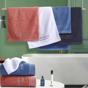 100% Cotton Luxury Jacquard Household Towel Multi Color Solid Pattern Bath Towel and Tub Mat Absorbent for Home Use