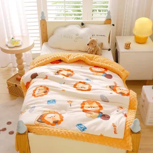 100% Cotton Luxury Oversized Quilted Throw Blanket Digital Printing Logo Sage Lap Bedding Coverlet for Couch Bed Knitted