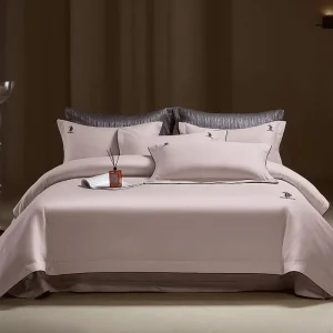100% Cotton Luxury Wedding Four-Piece Kit Queen Size Bedding Set Single Bed Flat Sheet Twin Sheets All-Season Organic