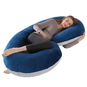100% Cotton Maternity Body Pillow for Pregnant Women Pregnancy Pillow for Sleeping Support C Style