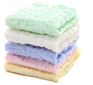 100% Cotton Muslin Washcloths Baby Hand Towel Super
