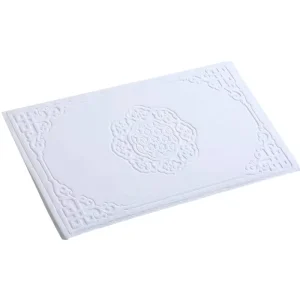 100% Cotton Non Slip Bathroom Water Absorbent Floor Rug Tassel Bath Mat for Hotel Home Resort