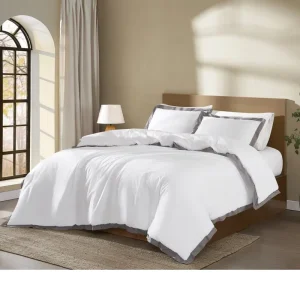 100% Cotton Patchwork 4pcs Bedding Set 60S 300TC Soft Breathable Hotel Linens