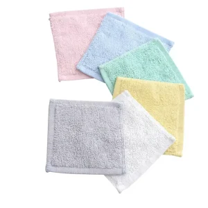 100% Cotton Plain Colored Small Square Handkerchief 20*20 cm Kindergarten Sized Towel Embroidery Soft Highly Absorbent Lint Free