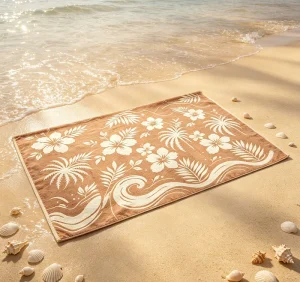 100% Cotton Printed Floral Absorbent Quick Dry Eco Friendly Sand Free Luxury Beach Towel for Home Beach Travel