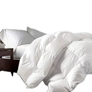 100% Cotton Queen Size Duvet 48 Oz Fill Weight Baffle Box Design White Solid Goose Feather Duck Feather Quilt for Home