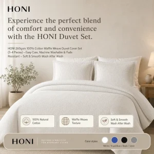 100% Cotton Queen and King Luxury Style Cosy Eco friendly Bed Set with Quilt Cover for Comfortable Sleep