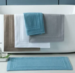 100% Cotton Quick Dry Bathroom Rug and Mat for Home Hotel Spa with Custom Embroidery and Logo Skin-Friendly Bath Towel Sets