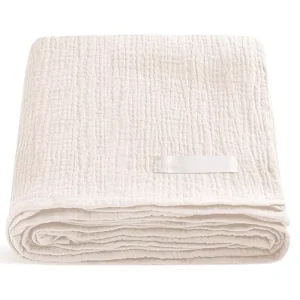 100% Cotton Raschel Unisex Swaddle Blanket Large 47 X 47 Inches Essentials for Newborn Baby Boys and Girls