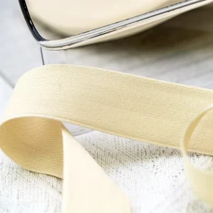 100% Cotton Ribbon Garment Processing Accessories Custom Printed Natural Organic Herringbone Style