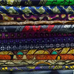 100% Cotton Royal Satin Gold Dutch African Wax Print Combed Organic Woven Super Gold Large Shimmer Wax Party Elizabeth