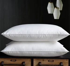 100% Cotton Satin Strip Pillows Soft Hotel Quality Pillows Luxury Down Alternative Bed Sleep Pillow for Hotel