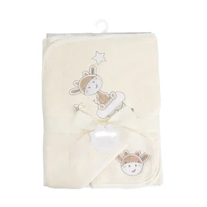 100% Cotton Soft Cotton Premium Cartoon Multifunction Baby Hooded Towel Set