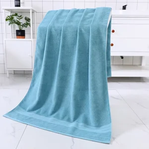 100% Cotton Solid Color Woven Hotel Bath Towels Soft Absorbent Luxury for 5 Star Hotels Resorts and Spas