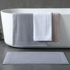 100% Cotton Super Absorbent Bath Mat Non Slip Quick Dry Bathroom Rug Machine Washable Door Floor Mat for Home Custom Sizes Logo