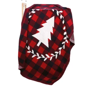 100% Cotton Super Soft Blankets Xmas Tree Knitted Baby Blanket