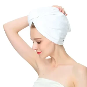 100% Cotton Terry Cloth Quick Dry Woven Hair Drying Towel Wrap Turbine Towel OEKO TEX Certified Eco Friendly