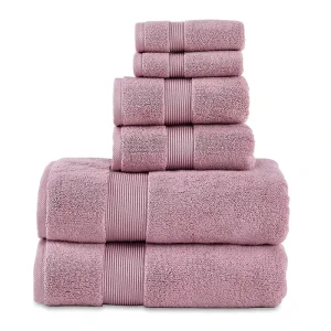 100% Cotton Terry Style Towel Luxury Pink Bath Sheet and Towel Sets for Gifts